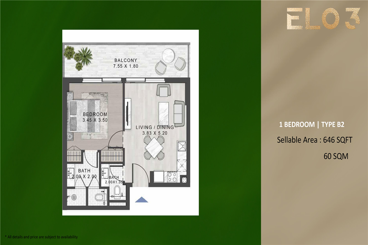 1 Bed Type B2